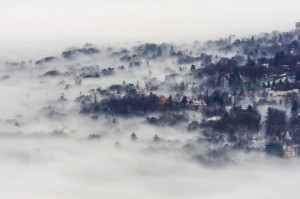Budapest in fog