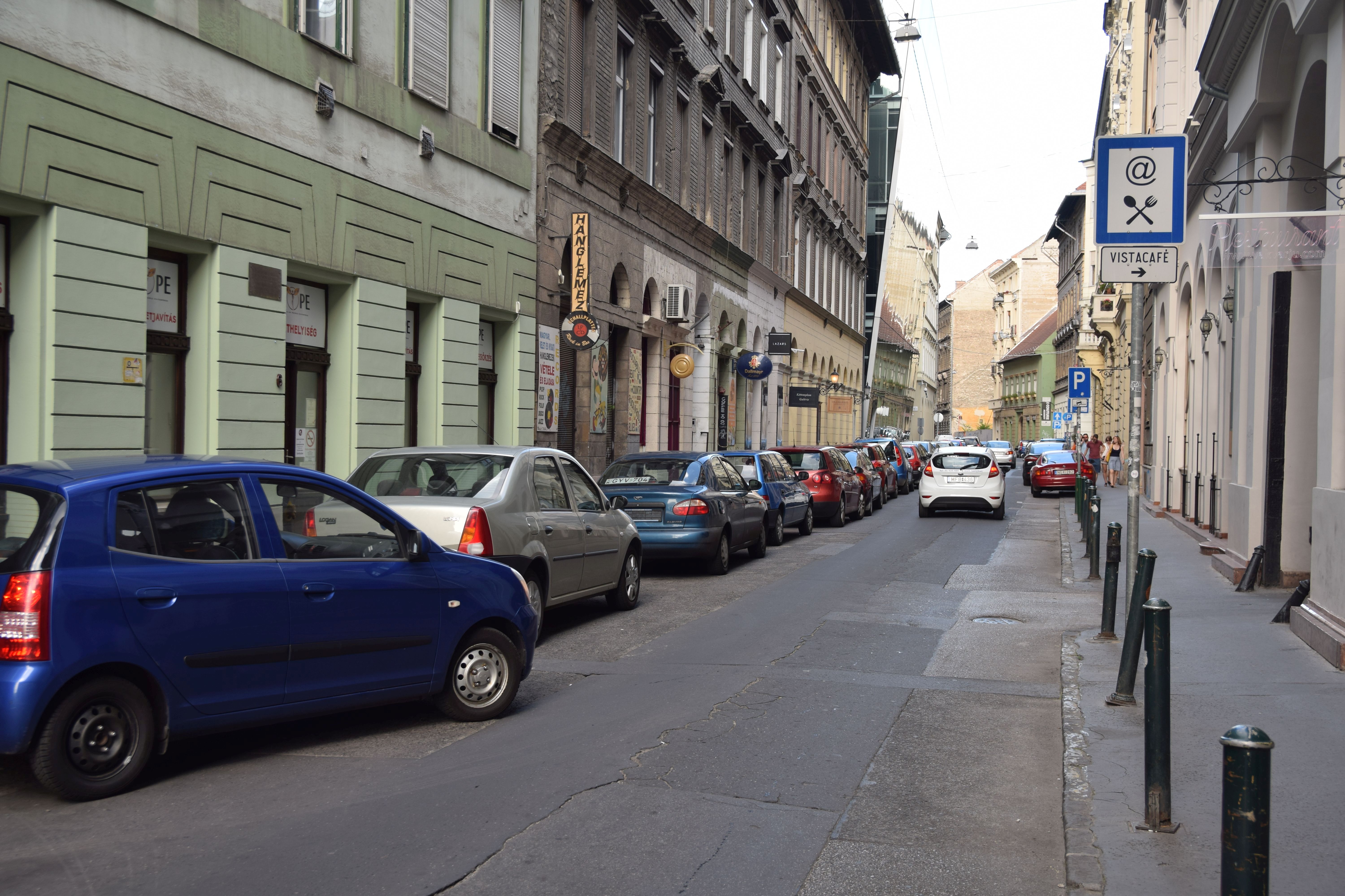 Parking in downtown Budapest is a real challenge.