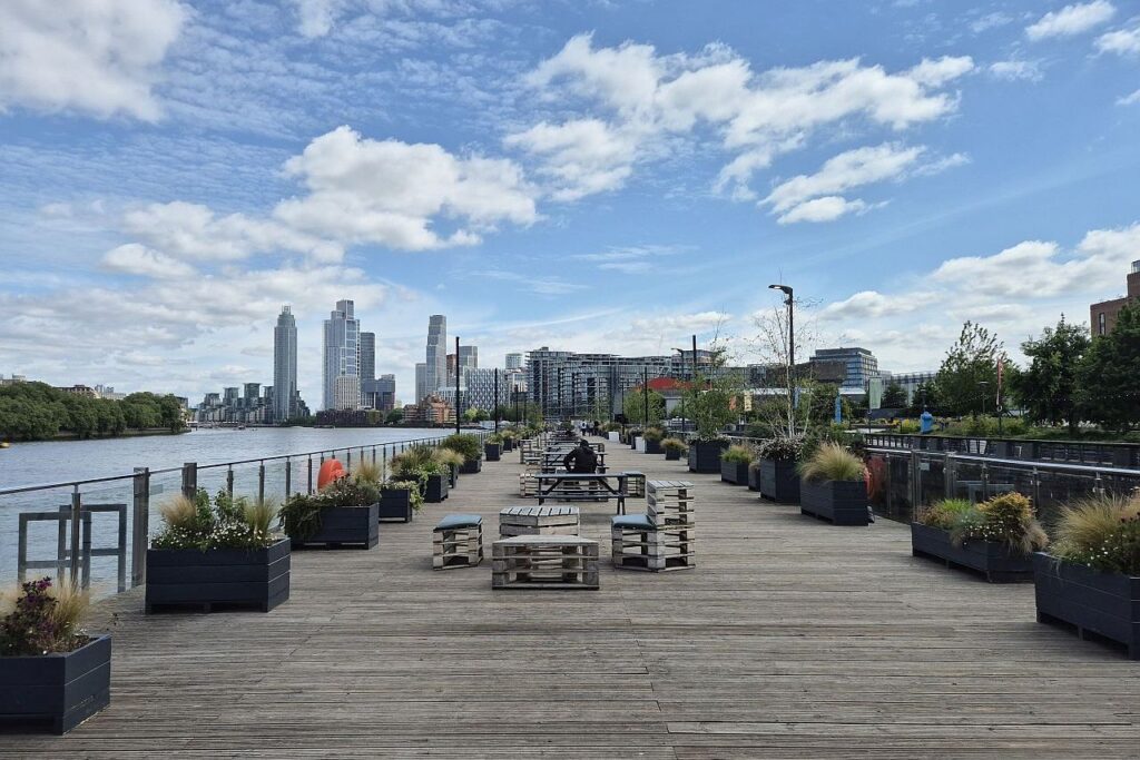 Outside the Battersea Power Station